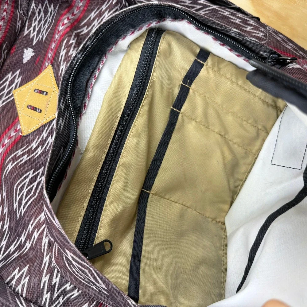 Dakine Southwestern Geometric Print Backpack‎ Brown Red Laptop Sleeve 18in